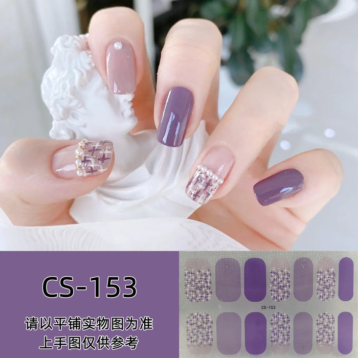 Wholesale No-bake Gel Waterproof Long-lasting 3D Nail Stickers JDC-NS-ARS004