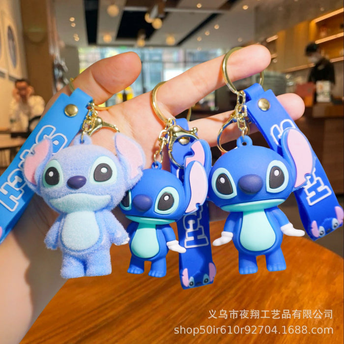 Wholesale Cute Cartoon Flocked Doll Keychain