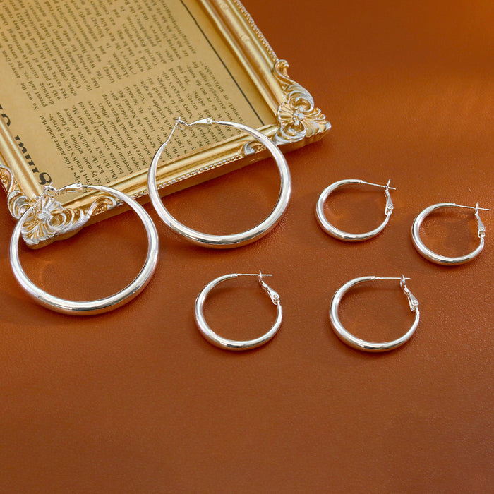 Wholesale Circle earrings, large circle earrings, women's earrings, plain circle earrings, new earrings