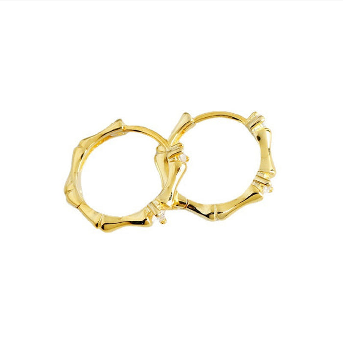 Wholesale   bamboo-shaped earrings circle earrings earrings for women