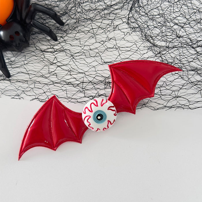 Wholesale New Halloween Headdress Dark Series Funny Pumpkin Single Eye Devil Bat Wings Side Hairpin Hairpin