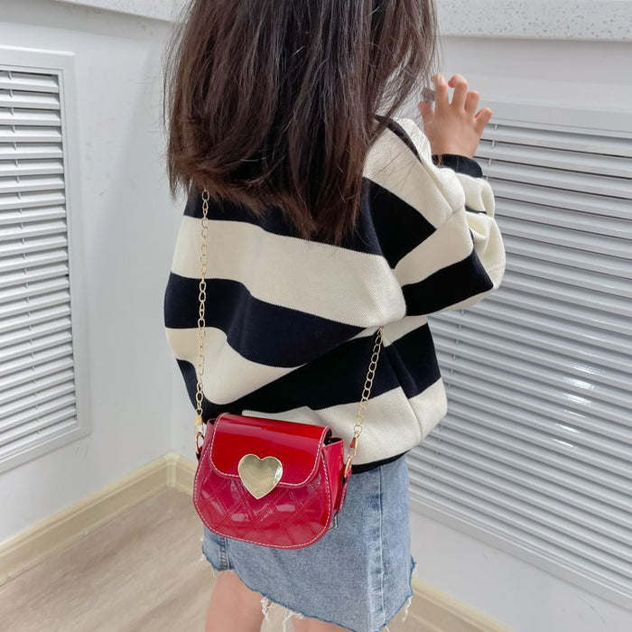 Wholesale  Mini  Style Girl's Six-color Peach Heart Shoulder Crossbody Bag Children's Bag