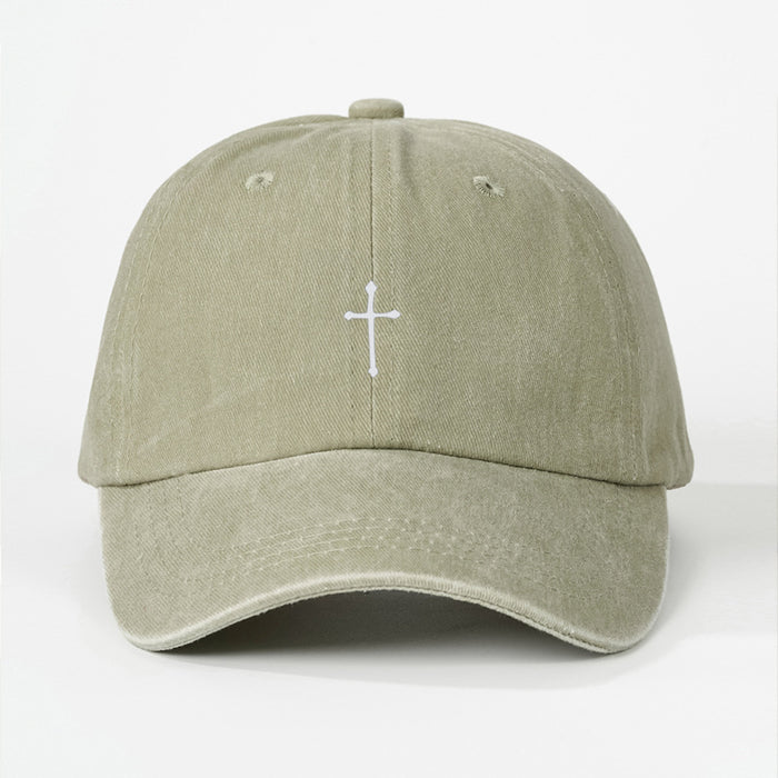 Wholesale Summer Fashion Personality Fashion Versatile Printing Cross Washed Baseball Cap Men's and Women's Duckbill Cap JDC-FH-TQ005