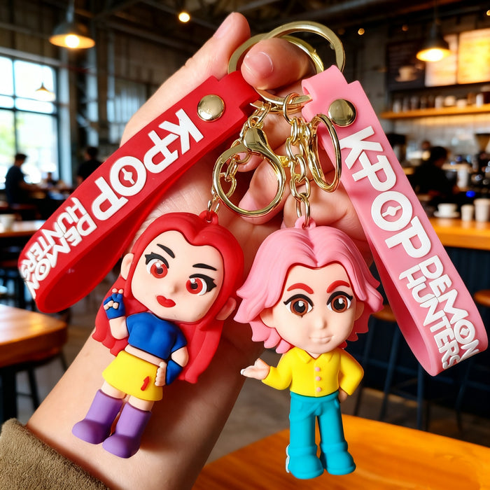 Wholesale KPOP Cute Cartoon Silicone Keychain