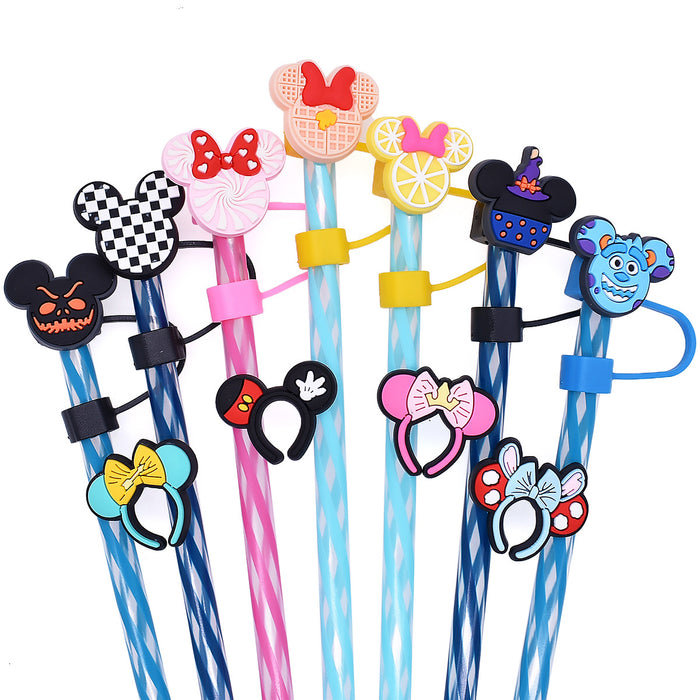 Wholesale 10mm 100pcs PVC Cartoon Straw Cap JDC-SCR-RYY003