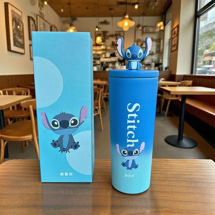 Wholesale Cartoon Large-Capacity Simple Thermos Cup Coffee Cup Portable Car Straw Cup