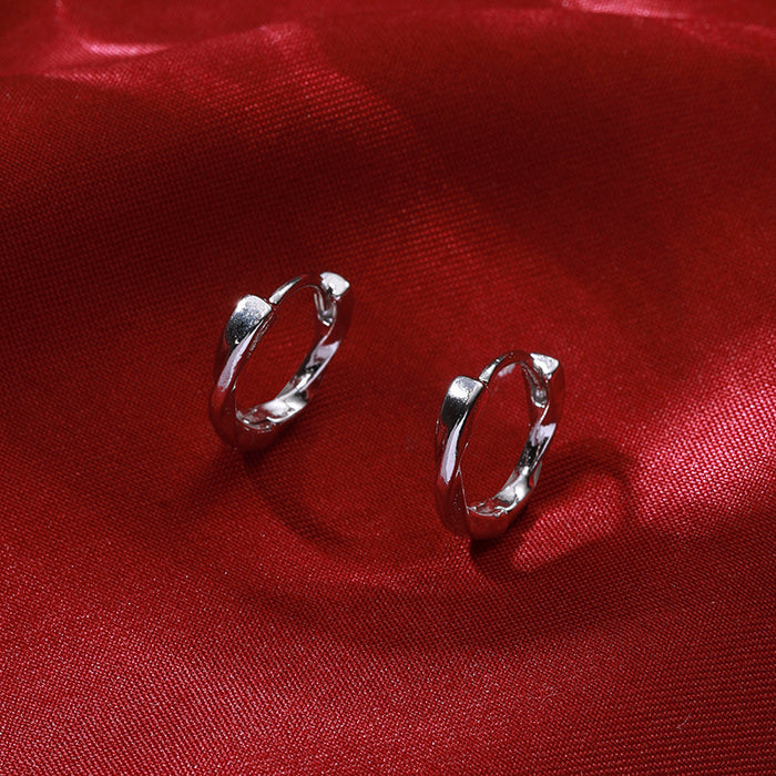 Wholesale jewelry ins wind geometry smooth diamond ear metal drop earrings