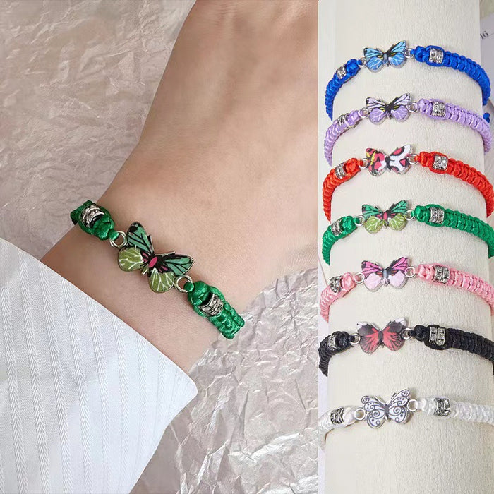 Wholesale hand-woven couple butterfly bracelet bracelet men and women girlfriends birthday bracelet