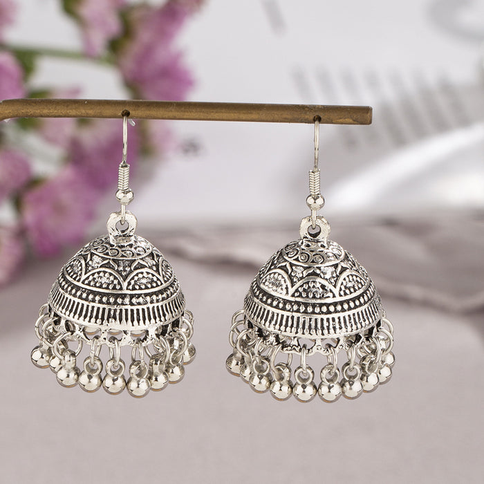 Wholesale Vintage classic bell earrings with zircon pendant and exaggerated earrings
