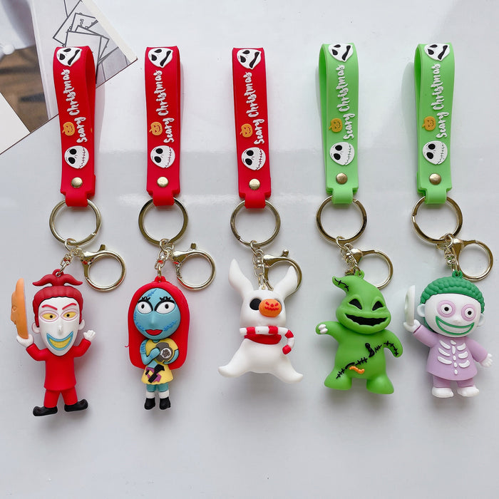 Wholesale Halloween Cute Cartoon Three-dimensional Silicone Keychain JDC-KC-JuShu035