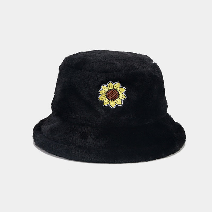 Wholesale Sunflower Plush Bucket Hat JDC-FH-LvY049