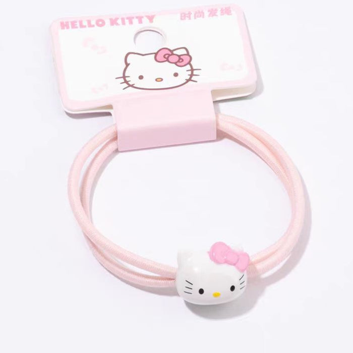 Wholesale Cartoon Cute Hair Rope Girl's Heart Pink All-match Rubber Tendon Girlfriend Bracelet Pony Tail Hair Rope Hair Accessories Hair Ring