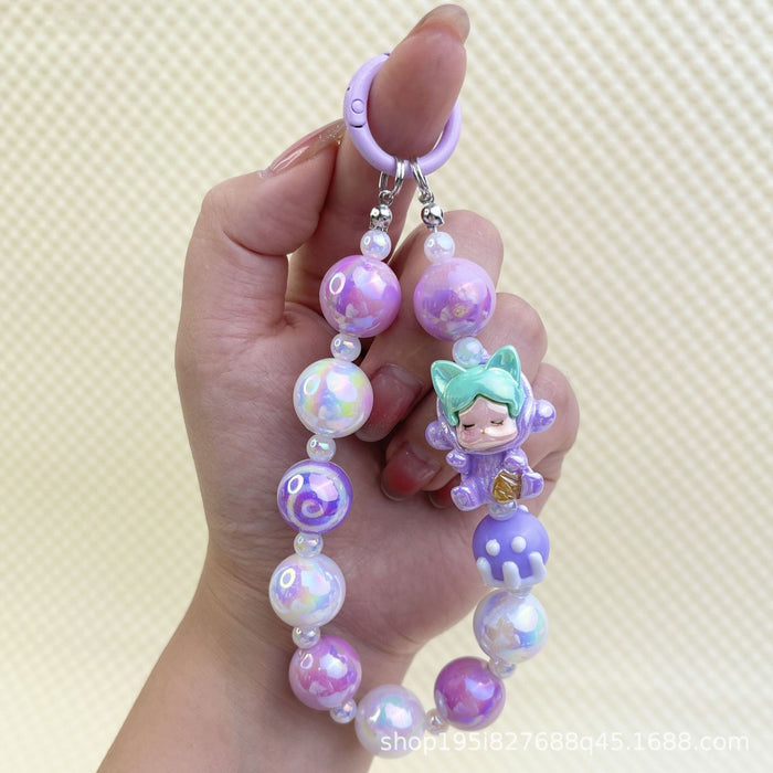 Wholesale Creative Cartoon Hand-painted Beads Mobile Phone Hanging Chain Bag Decorative Pendant DIY Accessories for Girlfriends