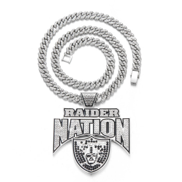Wholesale Raiders hip-hop Cuban necklace