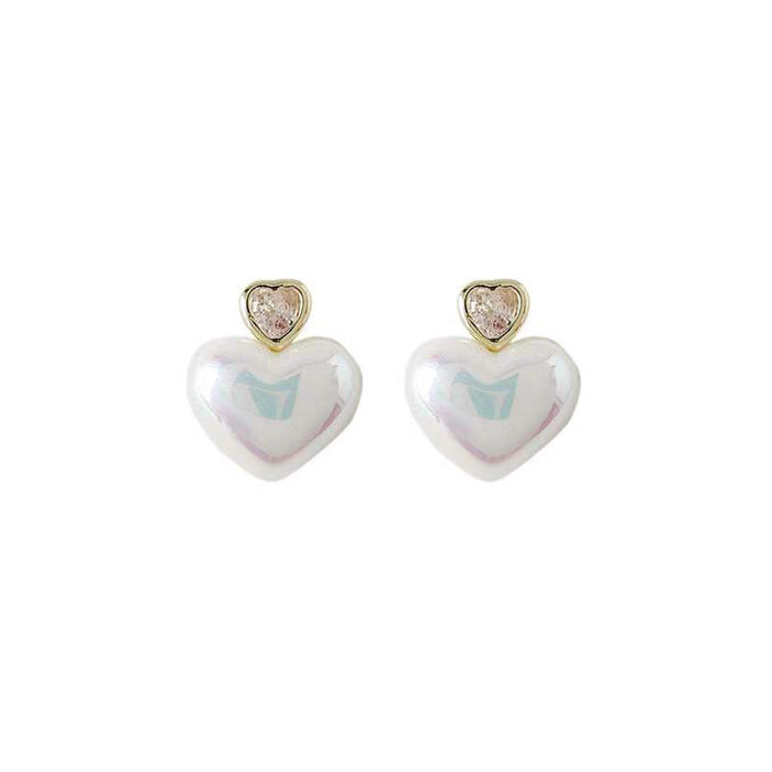 Wholesale Love Zircon Ear Clip Fashionable Sweet Earrings Retro Exquisite Small Temperament Earrings
