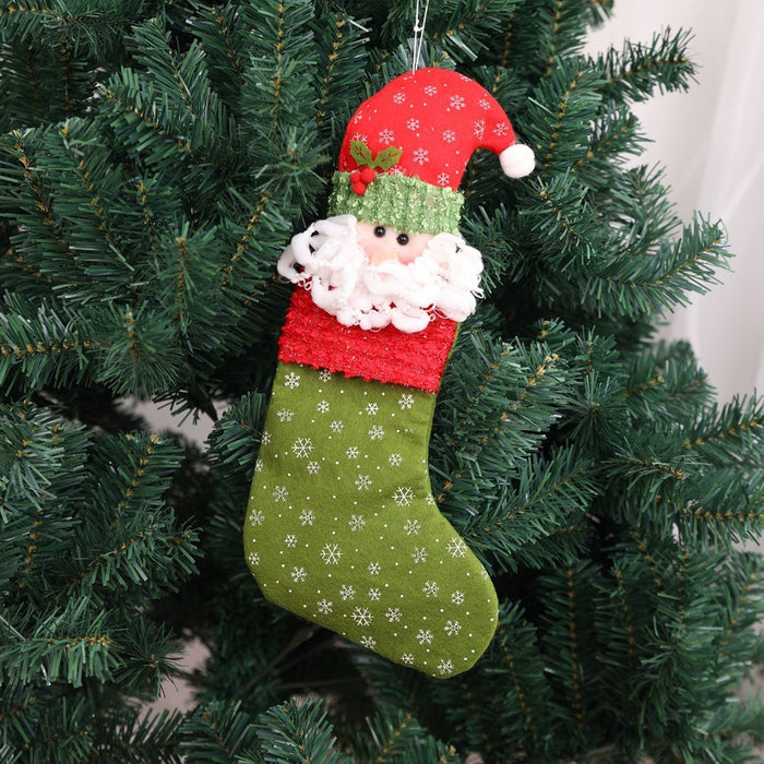 Wholesale Christmas supplies Christmas stockings  snowman head socks Christmas scene decoration props