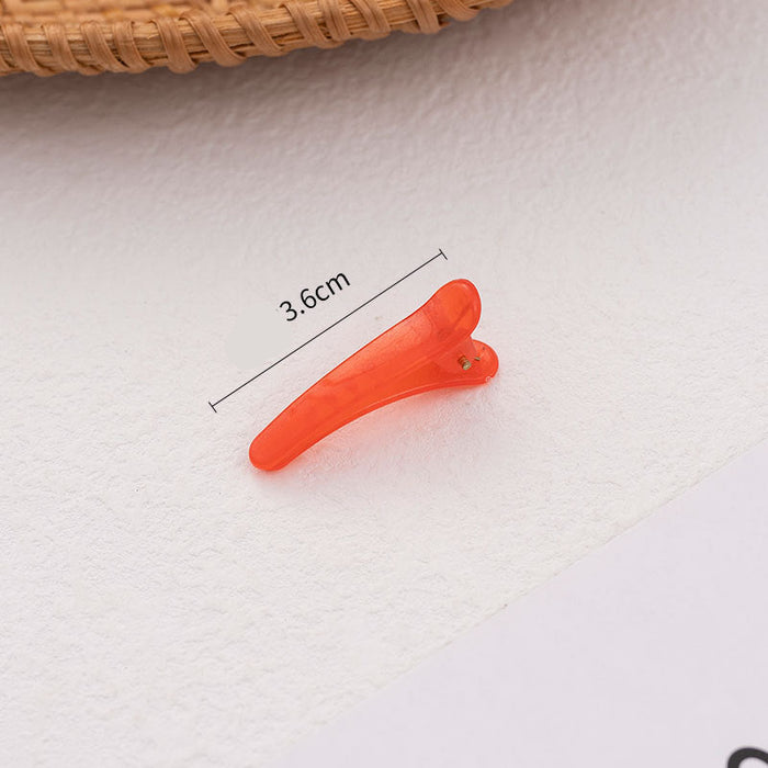 Wholesale  color  clip jelly color hair clip color translucent small clip 3.5cm plastic hair clip Accessories