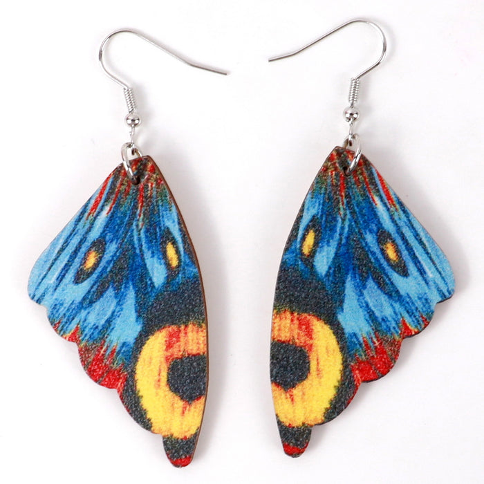 Wholesale Butterfly Wings Wooden Earrings JDC-ES-ChouD018