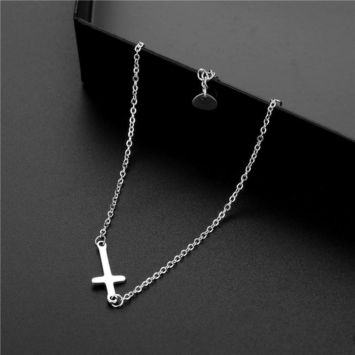 Wholesale Simple Cross Titanium Steel Bracelet JDC-BT-MingM013