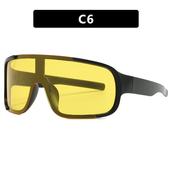 Wholesale Mountaineering and cycling glasses, personalized one-piece large frame goggles, windproof and sunscreen sunglasses