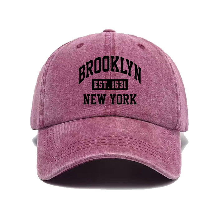 Wholesale New washed letter embroidered duck tongue hat, fashionable and personalized sun shading baseball cap