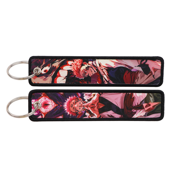 Wholesale  Woven Label Keychain Lanyard Office Id Badge Woven Fabric Accessory Pendant