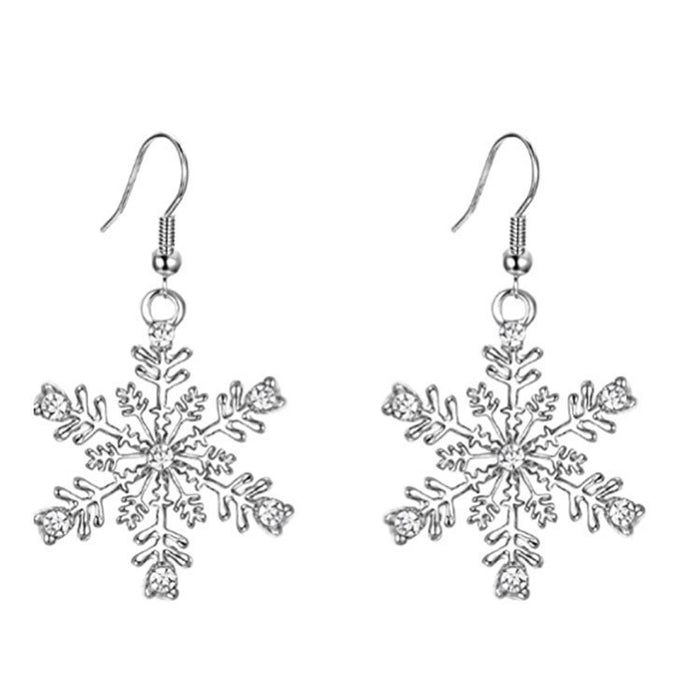 Wholesale 3pcs Alloy Diamond Color Bell Snowflake Christmas Tree Earrings JDC-ES-BinL015