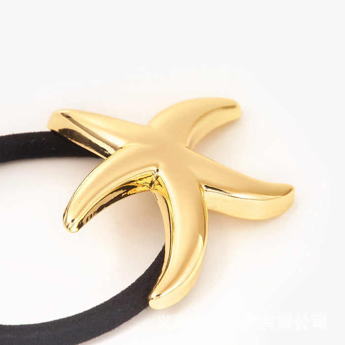 Wholesale Summer starfish shape ponytail hair band minimalist round high quality hair band