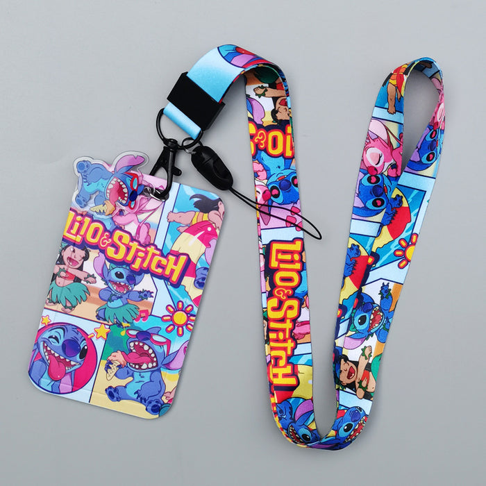 Wholesale Cartoon hard bus card holder student campus card Lanyard Keychains