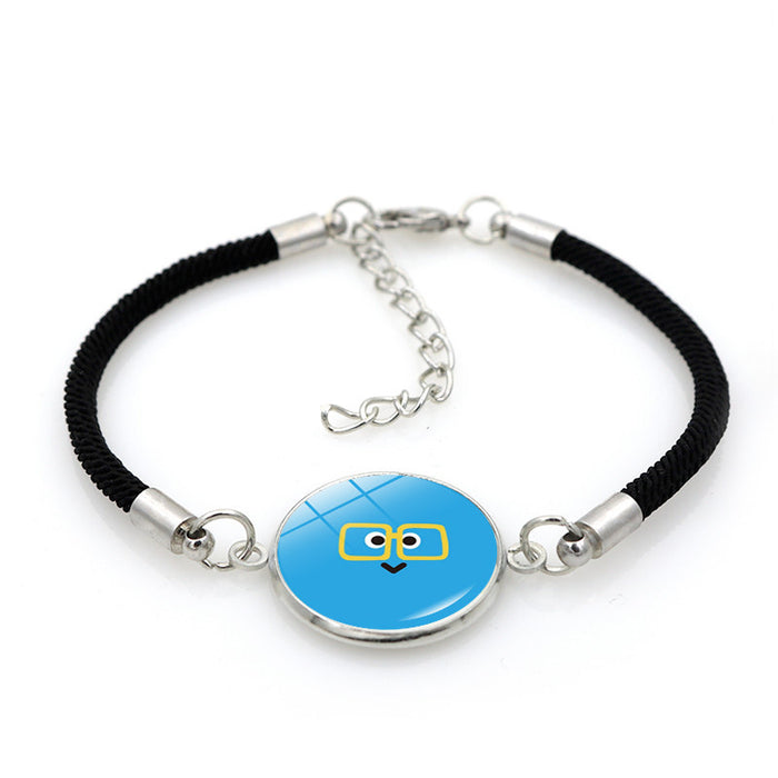 Wholesale Fan support bracelet does not fade women' s hand jewelry star five ball expression package braided bracelet gift