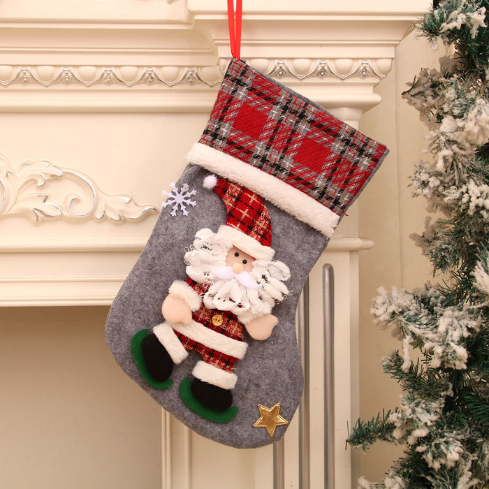 Wholesale Christmas Stockings Christmas Gift Bag Christmas Small Stockings Pendant Christmas Tree Hanging Ornament Bag