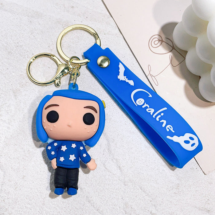 Wholesale Cartoon Anime Silicone Keychain JDC-KC-Qiwei040