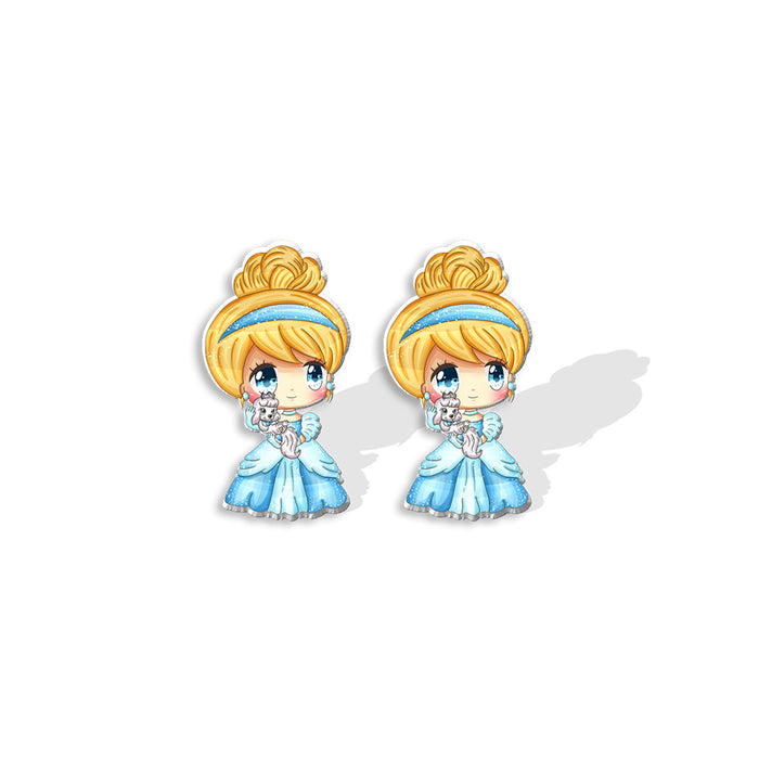 Wholesale Stainless steel earrings sy fairy tale princess girly earrings princess earrings