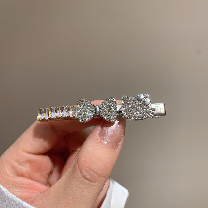 Wholesale Hairpin duckbill clip metal hairpin five-pointed star rhinestone duck