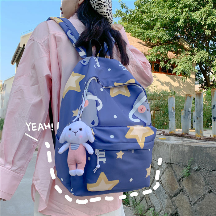 Wholesale Nylon High School College Student Graffiti Print Lightweight Backpack JDC-BP-YuanDuo029