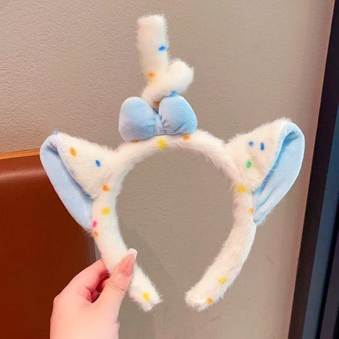 Wholesale Cute Plush Cat Ear Headband Face-Washing Hairband  for Women