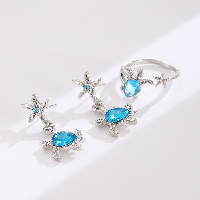 Wholesale Turtle Ring Summer Seaside Vacation Open Ring