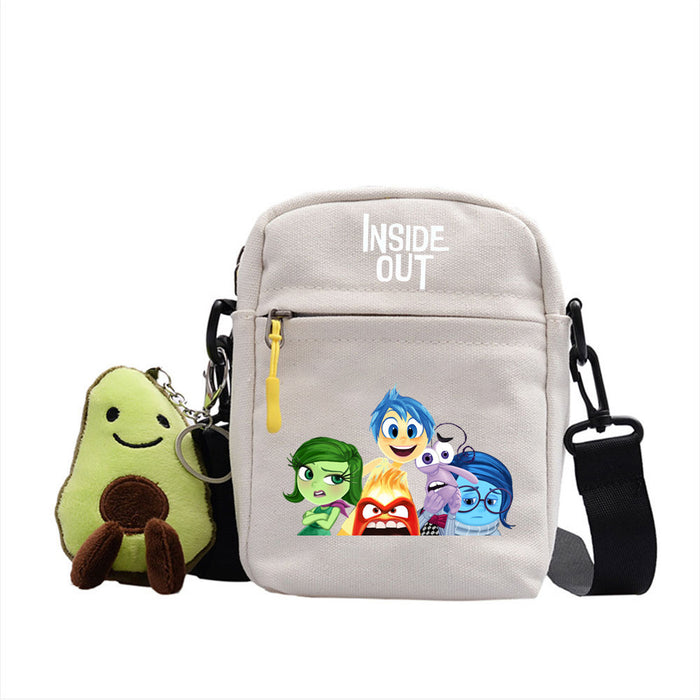 Wholesale Cartoon Printed Pattern Canvas Messenger Shoulder Bag JDC-SD-WuDuomei003