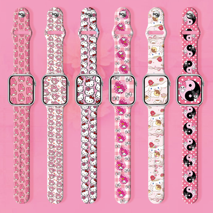 Wholesale Printed Silicone Watch Strap Wrist Strap JDC-WD-NuoQi057