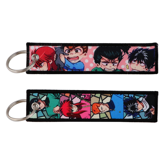Wholesale Anime Style Cloth Keychain Woven Label Pendant Trendy Bag Charm Car Key Accessory For Everyday Use
