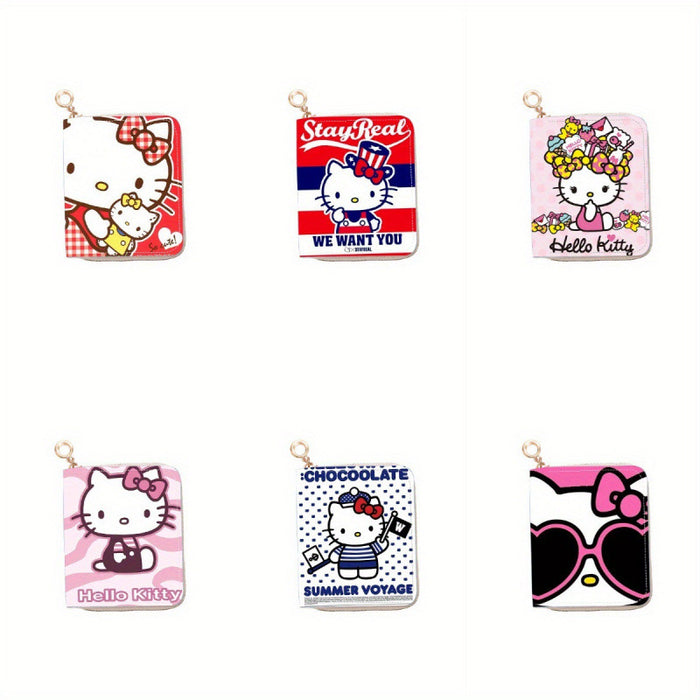 Wholesale PU Cute Cartoon Print Short Wallet for Students
