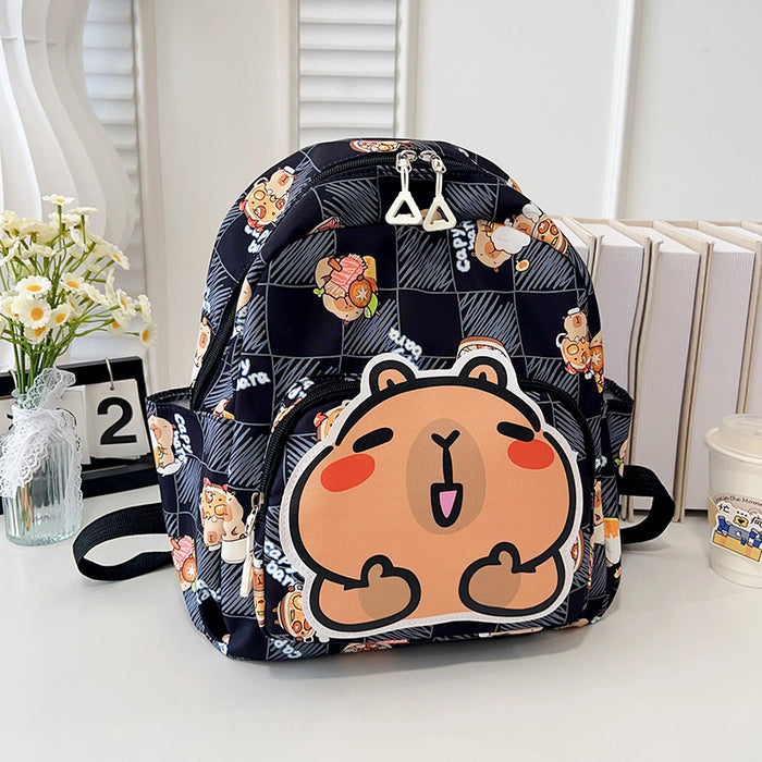 Wholesale New children's backpack with large capacity printed backpack to reduce weight
