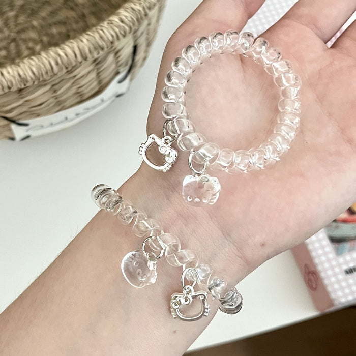 Wholesale Kt Rope Hair Band Cute Girly Heart Cartoon Bracelet Hair Rope Headband