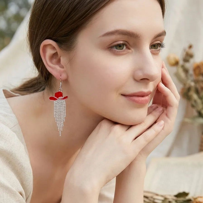 Wholesale Alloy Electroplated Fringe Earrings Geometric Shape Fashion Accessory MOQ≥2