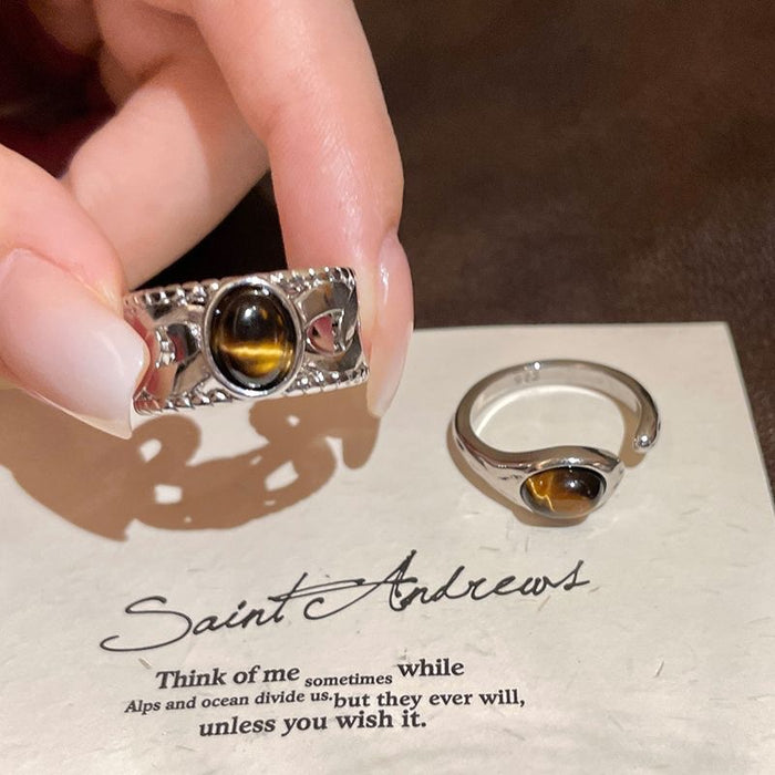 Wholesale Retro open ring with adjustable niche design, index finger high-end personalized ring