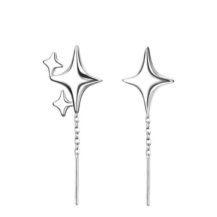 Wholesale Asymmetric fashion elegant temperament star earrings niche ear chain