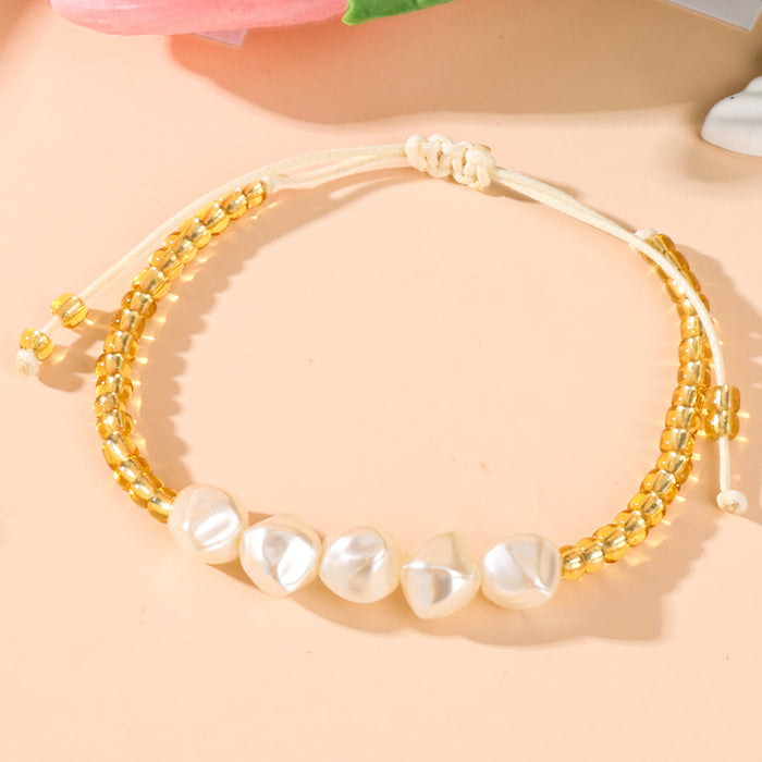 Wholesale Beaded bracelet, new pearl bracelet, pearl woven bracelet