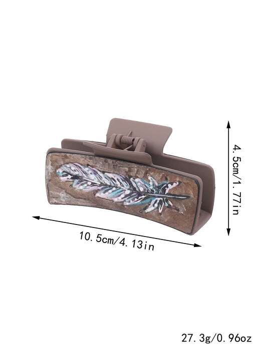 Wholesale West Denim Style Leather Hairpin Cactus Clamp Women Shark Clip