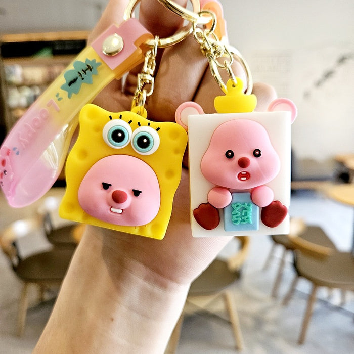 Wholesale Silicone Cartoon Doll Keychain JDC-KC-MingT096