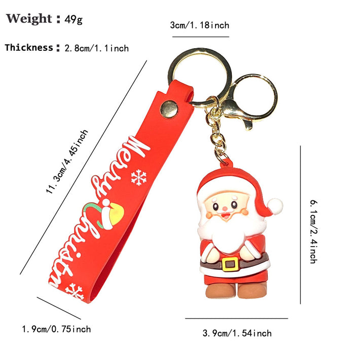 Wholesale Silicone Keychain Trendy Christmas Bag Charm